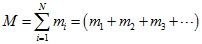 total mass sum equation